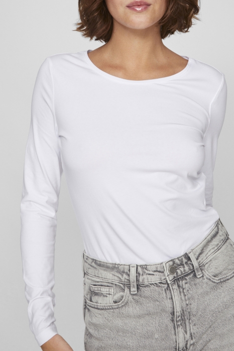 Vila vinora l/s o-neck top - noos